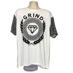 Chill White Casual Grind Crew Neck T-Shirt 2XL